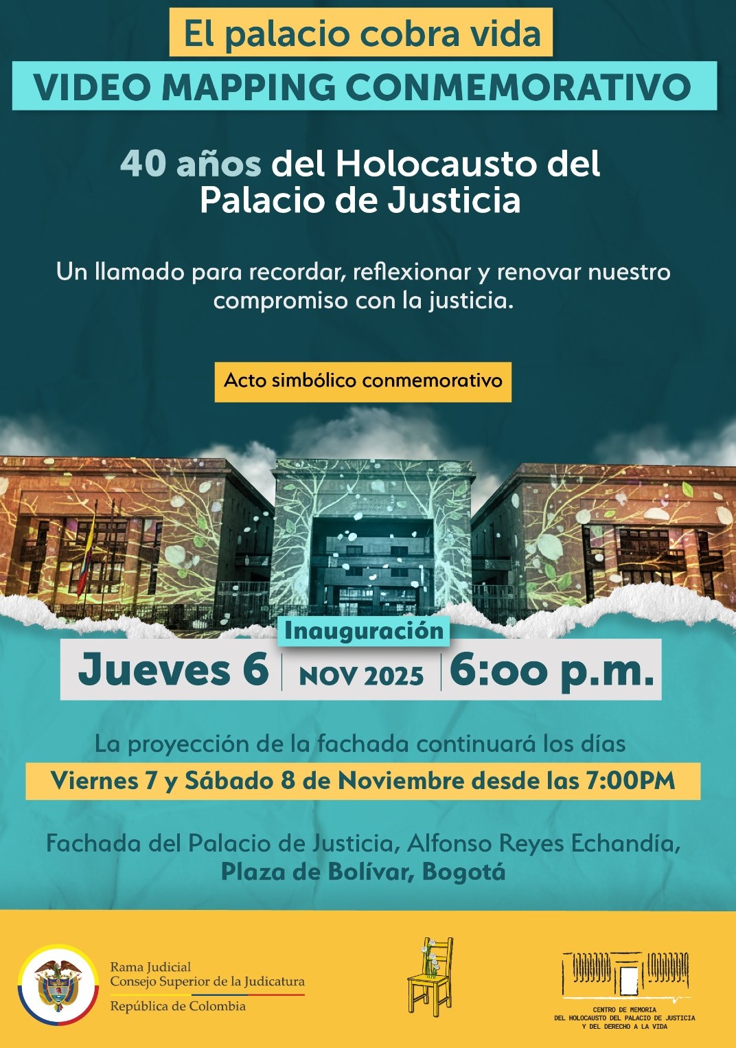 Cuarenta años después, la luz vuelve a tocar los muros del Palacio de Justicia.