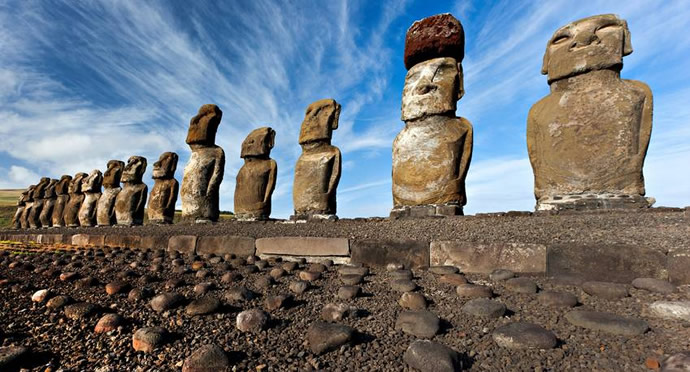 El aumento del nivel del mar está amenazando el patrimonio único de Rapa Nui,  más conocida como la Isla de Pascua y ubicada en el Océano Pacífico, a 3,700 kilómetros de la costa continental de Chile. 
