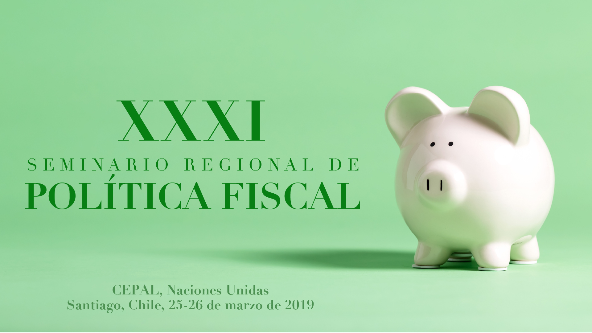 El XXXI Seminario Regional de Política Fiscal, el principal referente para la discusión de temas relacionados a las finanzas públicas de los países de América Latina y el Caribe, se celebra en su 31⁰ versión de 2019 en la sede de la CEPAL en Santiago, Chile.